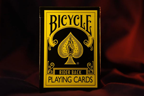 Bicycle Reverse Playing Cards (Yellow & Black) - Black Reversed Back USPCC Premium Deck for Magicians, Cardists & Collectors