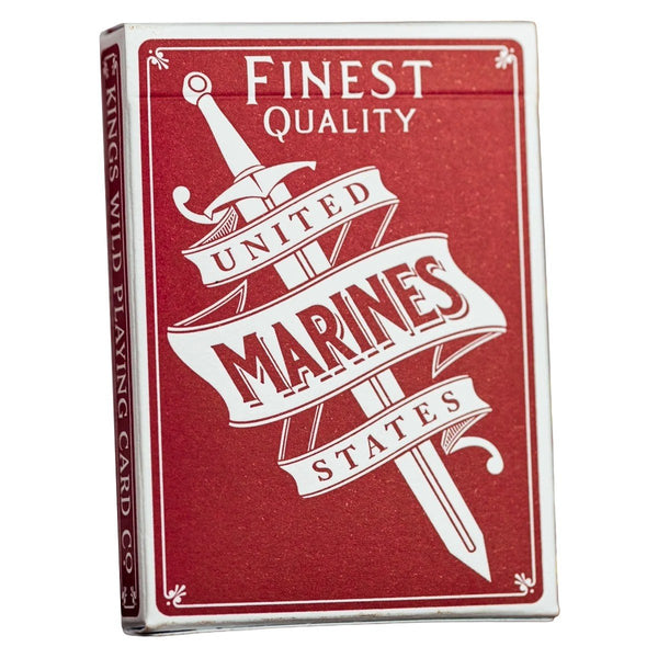 Kings Wild Project Marines Playing Cards – Standard Edition, Poker Size, Custom Index, Collectible Card Deck