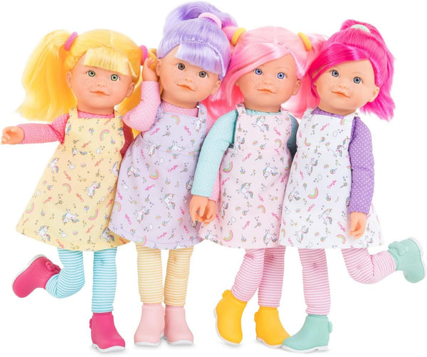 Corolle Rainbow Doll Céléna Soft Body Rag Doll - Easy-to-Style Long, Silky Hair, Vanilla-Scented, 16 Inches