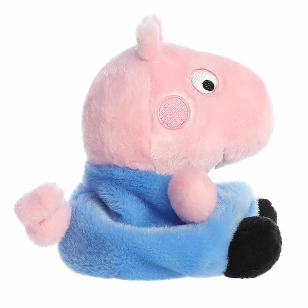 Aurora® Playful Peppa Pig™ George Pig Palm Pals™ Stuffed Animal - Officially Licensed Toys for All Fans - Perfect for Birthdays, Adults and Kids All Ages - Pink 4 Inches