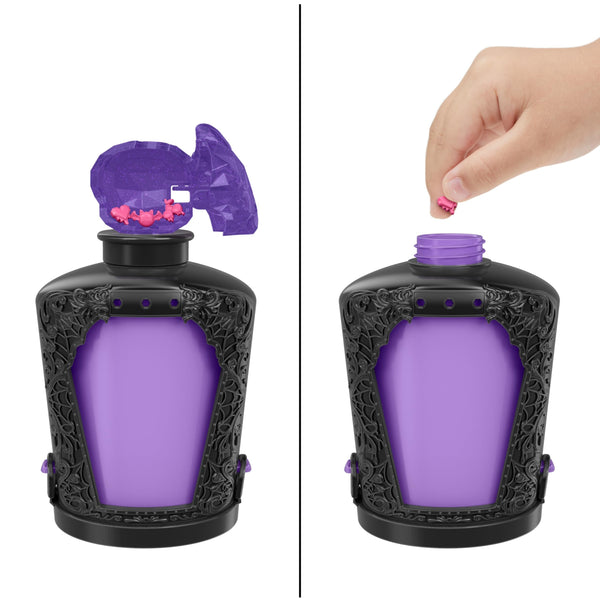 Monster High Potions Mini Dolls and Accessories, Surprise 3-inch Character Figures in Display Bottle with Water Reveal & Charms (Characters May Vary)