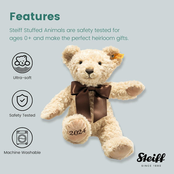 Steiff Cozy Year Bear 2024, Teddy Bear Plush Stuffed Animal Toy, 13"