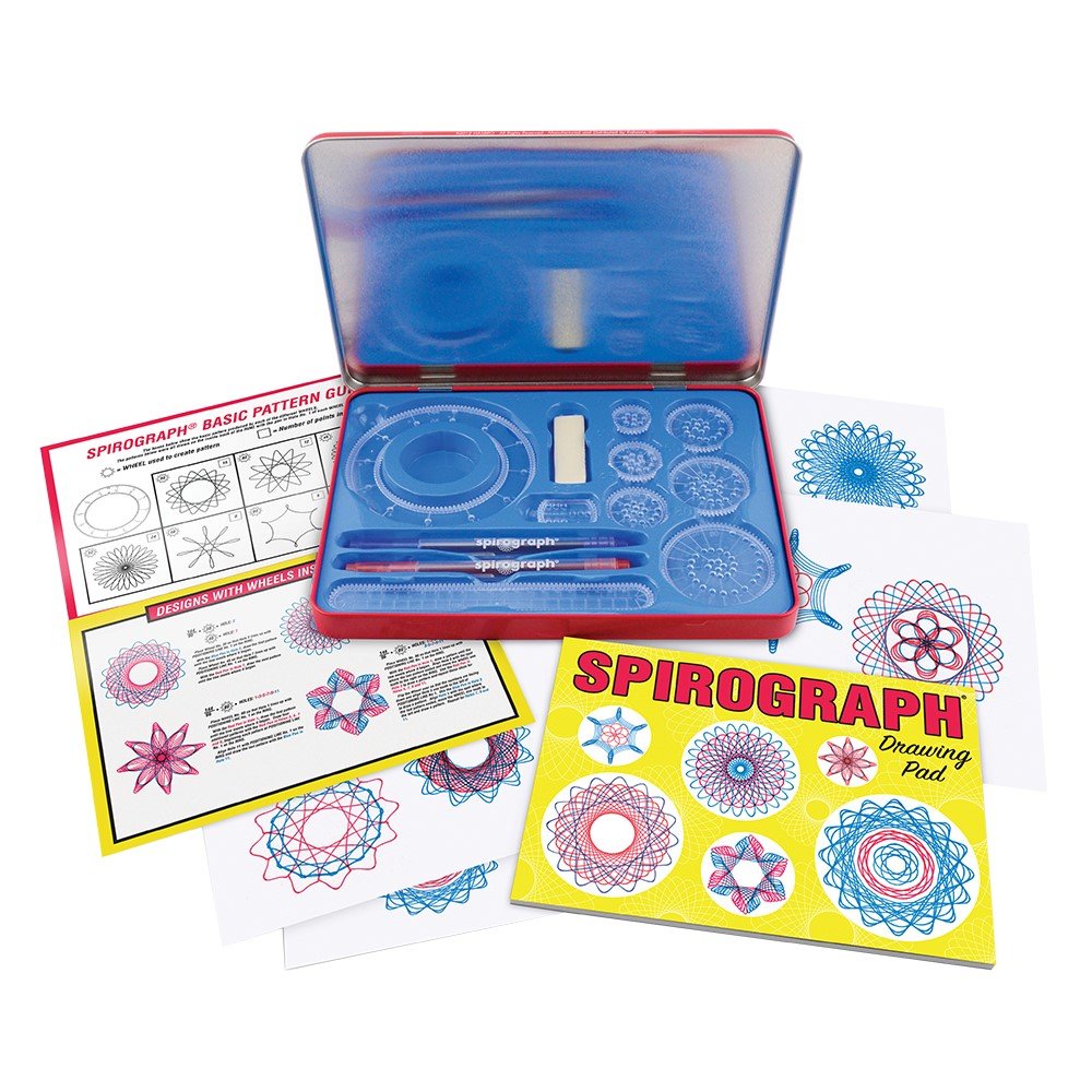 Spirograph Retro Design Tin Set - Draw Exciting Patterns & Shapes