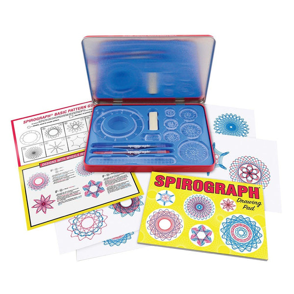 Spirograph Retro Design Tin Set - Draw Exciting Patterns & Shapes