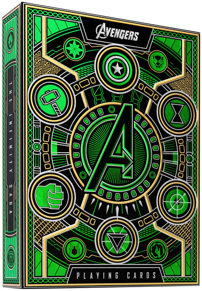 theory11 Avengers Green Edition Premium Playing Cards - Marvel Studios' The Infinity Saga Deck, Poker Size Standard Index
