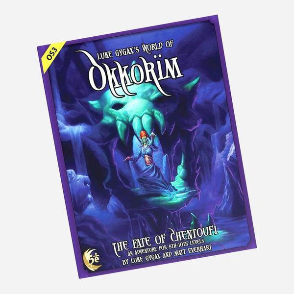 Trick Or Treat Studios Luke Gygax’s World of Okkorim: The Fate of Chentoufi - D&D 5th Edition Tournament Module for Levels 8-10, 3+ Players