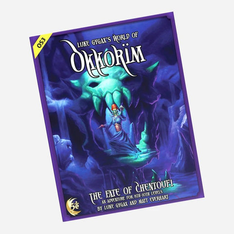 Trick Or Treat Studios Luke Gygax’s World of Okkorim: The Fate of Chentoufi - D&D 5th Edition Tournament Module for Levels 8-10, 3+ Players