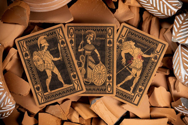 Kings Wild Project The Iliad Luxury Playing Cards, Standard Edition, Poker Size Custom Index, Literature-Themed Collectible Deck Inspired by Homer and Greek Mythology