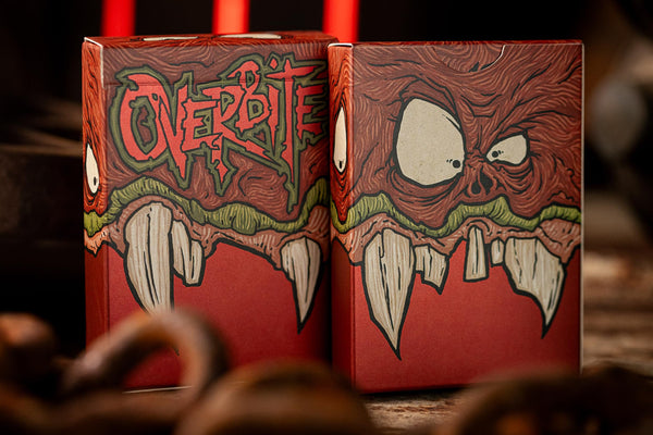 Kings Wild Project Overbite Red Luxury Playing Cards, Standard Edition, Poker Size Custom Index Deck, Monster-Themed Collectible Cards