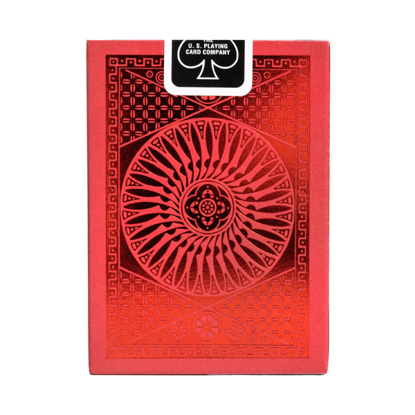 Tally-Ho MetalLuxe Red Premium Playing Cards, Poker Size Standard Index