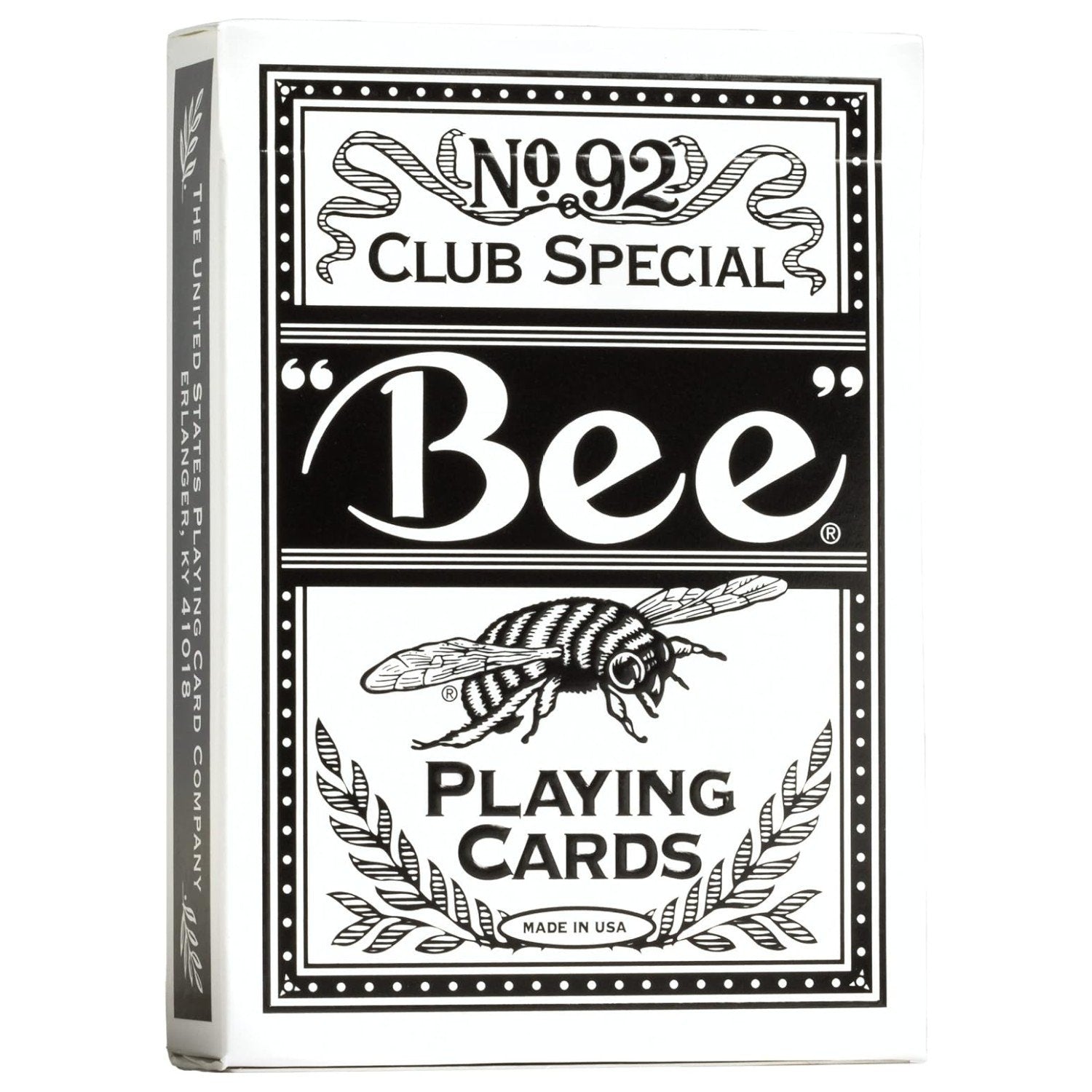 Bee Signature Series Playing Cards, Thin Crushed Black Special Edition, Poker Size Standard Index
