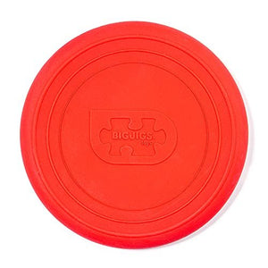 Bigjigs Toys Frisbee Flying Disc (Cherry Red) - Silicone Frisbee for Kids, Quality Flying Saucers, Beach Toys & Garden Toys, Holiday Toys for Toddlers