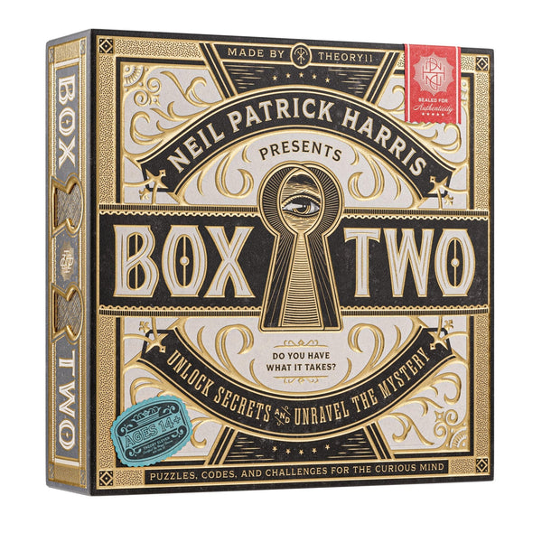 theory11 Box TWO by Neil Patrick Harris - A Thrilling New Adventure in the Best-Selling Series - Filled with Puzzles, Riddles, Secrets and Surprises - 1 Player Ages 14+