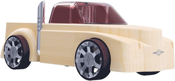 Automoblox Collectible Wood Toy Cars and Trucks - Mini Manta/Fang/Rex 3-Pack - Wooden Mix-and-Match Vehicles Build and Rebuild (Compatible with other Mini and Micro Series Vehicles)