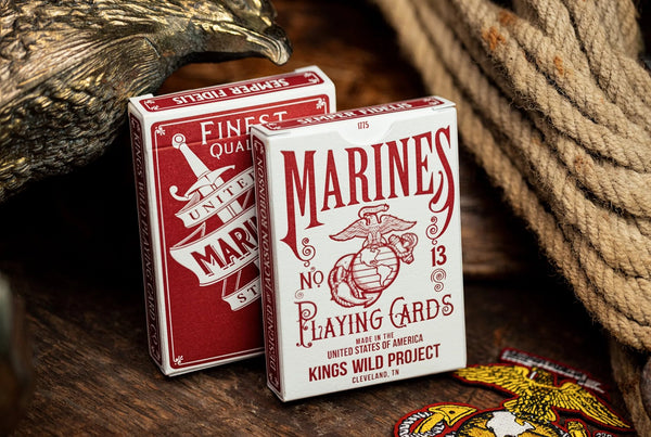 Kings Wild Project Marines Playing Cards – Standard Edition, Poker Size, Custom Index, Collectible Card Deck
