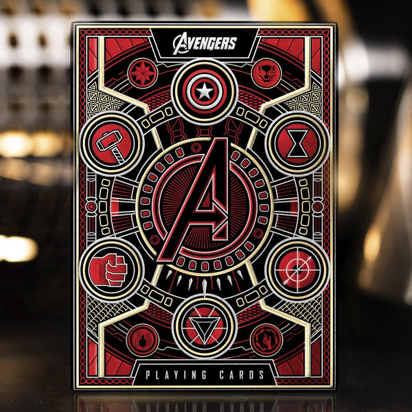 theory11 Avengers Red Edition Premium Playing Cards - Marvel Studios' The Infinity Saga Deck