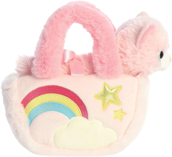 Aurora® Fashionable Fancy Pals™ Pastel Rainbow™ Kitty Stuffed Animal - On-The-go Companions - Stylish Accessories - Pink 7 Inches