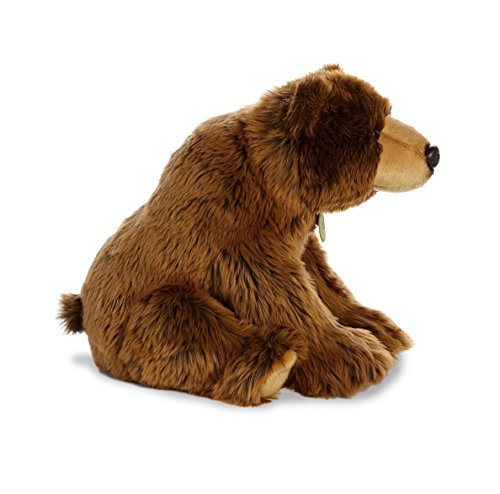 Aurora® Realistic Miyoni® Grizzly Stuffed Animal - Lifelike Detail - Cherished Companionship - Brown 15 Inches