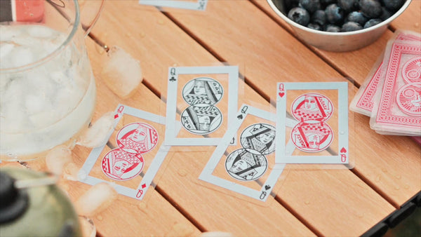 Bicycle Waterproof Red Playing Cards, Clear Plastic Playing Cards, Made from 30% Recycled Plastic, Perfect for Pool Games, Beach Trip, or Party Games