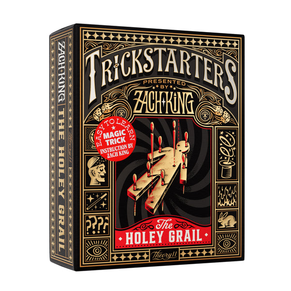theory11 Trickstarters The Holey Grail Magic Trick - Presented by Zach King - Swords Penetrate Solid Figurine - Beginner & Pro Magic Trick - Perform in Person or Online - Easy to Learn, Ages 14+