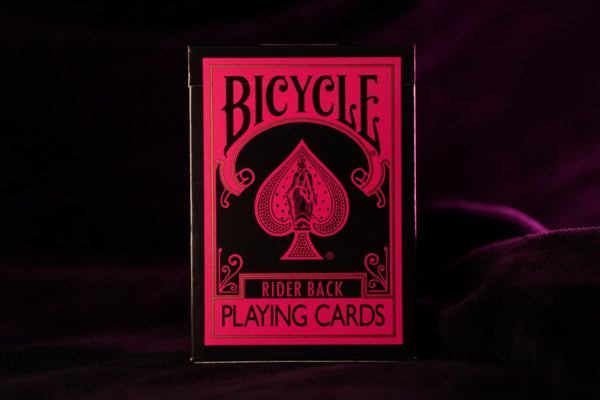 Bicycle Reverse Playing Cards (Pink & Black) - Black Reversed Back USPCC Premium Deck for Magicians, Cardists & Collectors