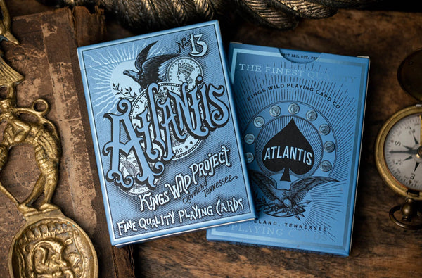 Kings Wild Project Atlantis Luxury Playing Cards - Standard Edition, Poker Size Custom Index, Collectible Deck