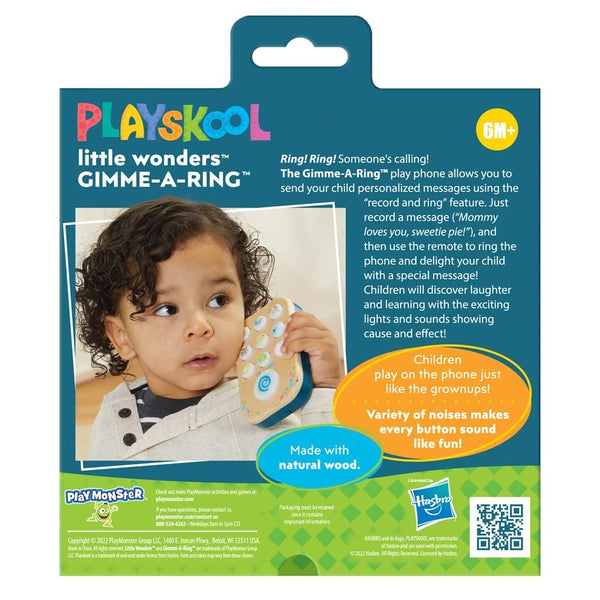 Playskool Little Wonders Gimme-A-Ring - Toy Phone - Leave Phone Messages for Baby - Ages 6 Month+