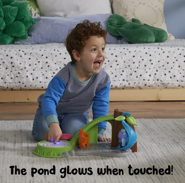 Playskool Glo Friends - Swirl & Shine MoonDrop Pond - Glowing, Musical Pond - Glowing Firefly Toy and Playset - SEL Toy - Ages 2+