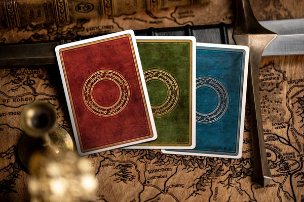 Kings Wild Project The Lord of the Rings Triple Set - Three Deck Luxury Playing Cards Premium Collectible Box Set Inspired by J.R.R. Tolkien’s Middle Earth