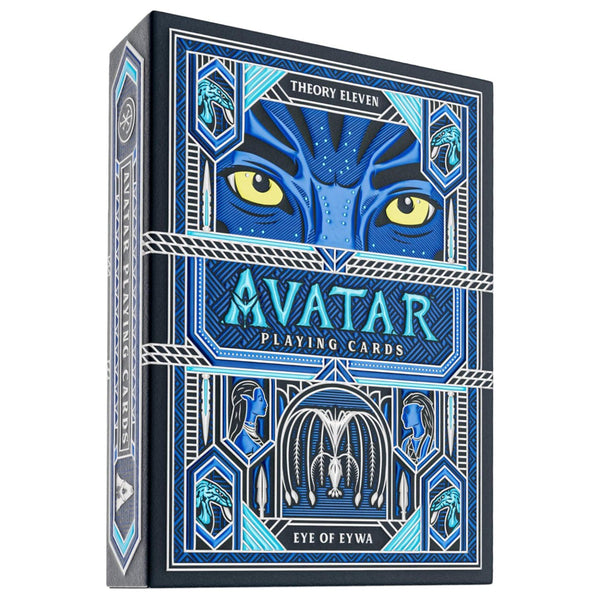 theory11 Avatar Premium Playing Cards, Poker Size Custom Index, Pearlescent Blue and Silver Foil Tuck Box