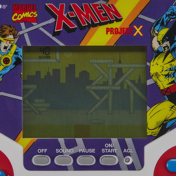 Hasbro Gaming Tiger Electronics Marvel X-Men Project X Electronic LCD Video Game, Retro-Inspired 1-Player Handheld Game, Ages 8 and Up