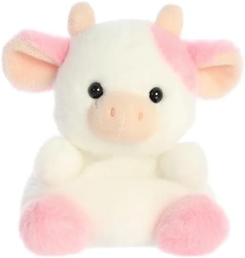 Aurora Palm Pals 5" Plush Bundle - Set of Two! Skyla Blueberry Cow and Belle Strawberry Cow