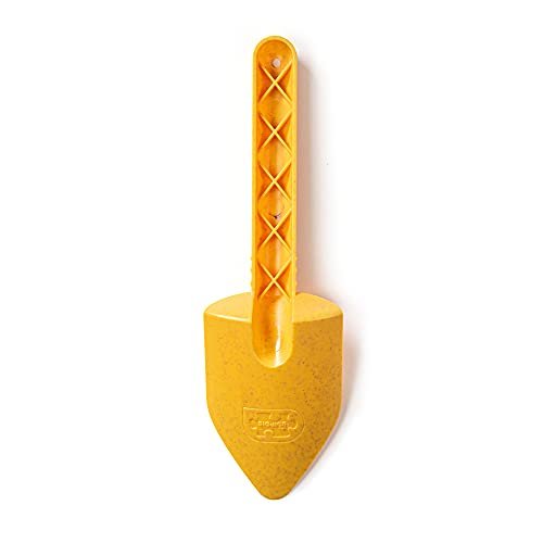 Bigjigs Toys Eco Spade for Kids (Honey Yellow) - 20.5cm Wheat Fibre Toy Spade, Quality Sand Toys, Holiday Toys for Toddlers, Sand Shovels