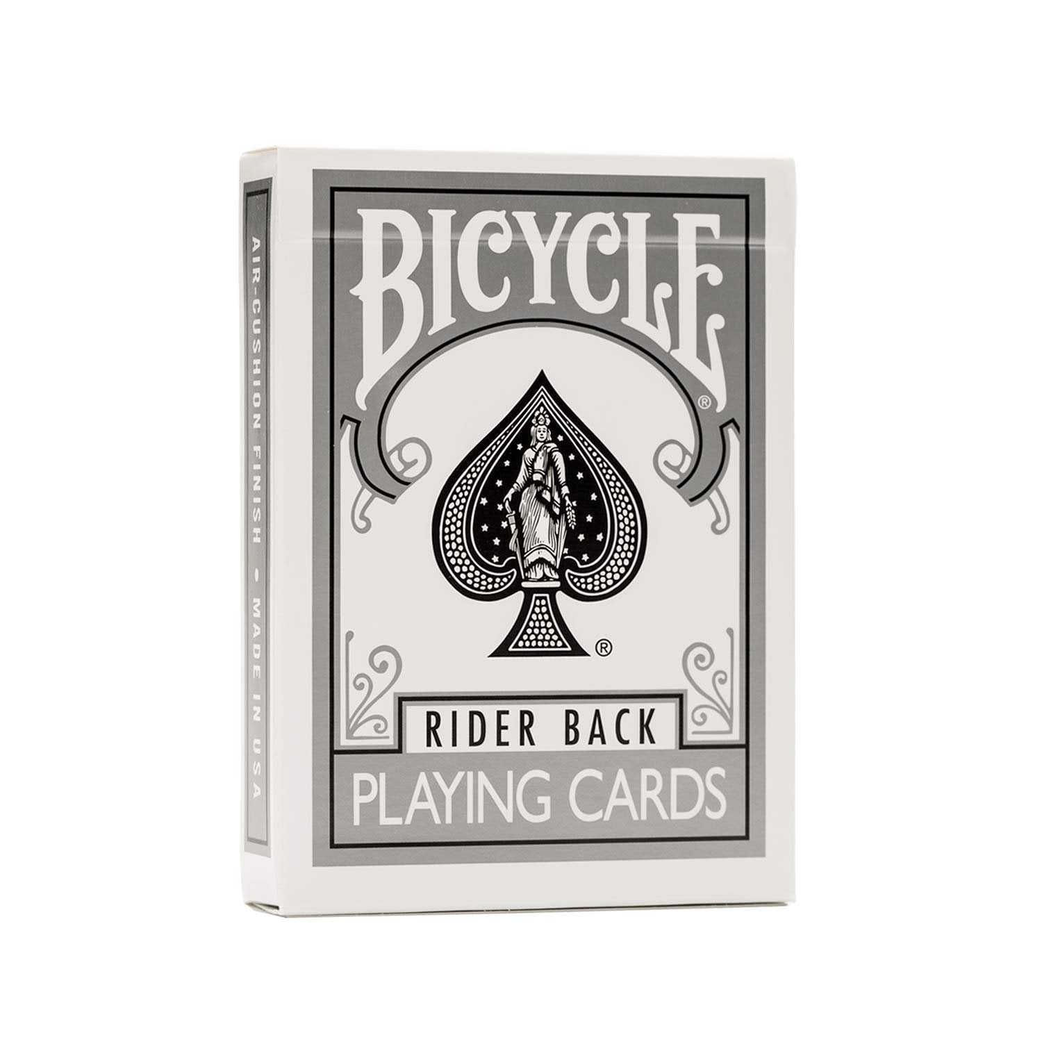 Bicycle Rider Back Silver Playing Cards, Poker Size Standard Index, Classic Deck of Cards for Poker, Blackjack, Family Game Night, Card Games & Magic Tricks