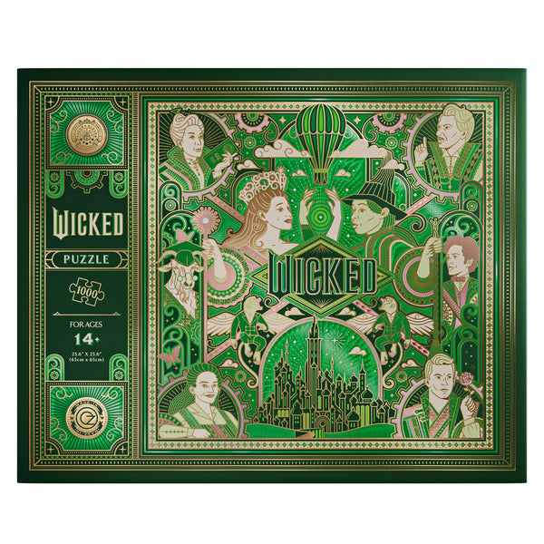theory11 Wicked Jigsaw Puzzle - Journey to the Emerald City - Officially Licensed 1,000 Piece Intermediate Puzzle for Ages 14+