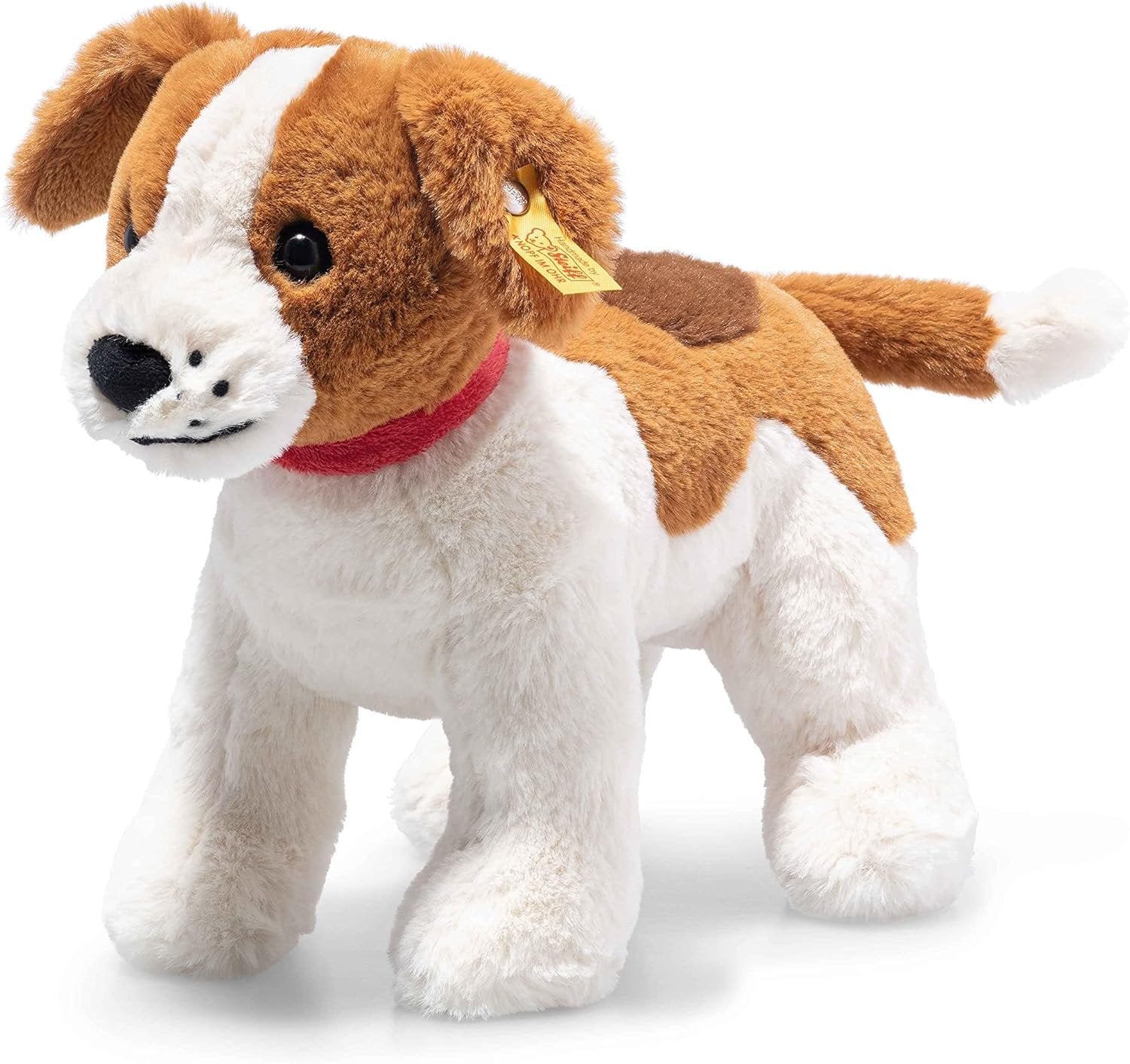 Steiff Snuffy Dog, Premium Dog Stuffed Animal, Dog Toys, Stuffed Dog, Dog Plush, Cute Plushies, Plushy Toy for Girls Boys and Kids, Soft Cuddly Friends (Rust/White, 11")