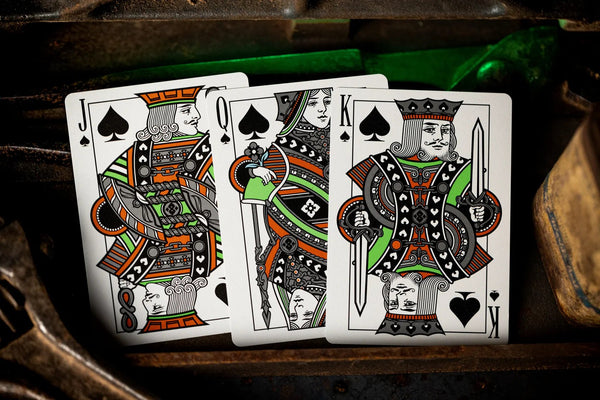 Kings Wild Project Auto Body Threads Luxury Playing Cards, Green Standard Edition, Premium Poker Size Custom Index Collectible Deck