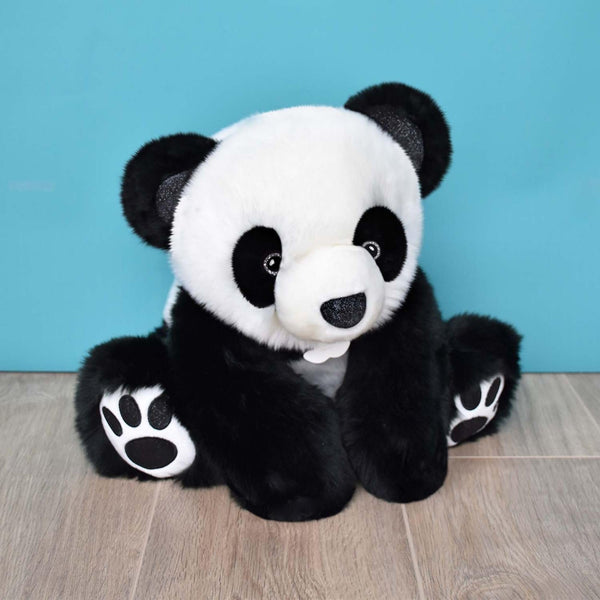 Histoire D’ours Classic Panda Plush Stuffed Animal – Soft Black & White Panda Bear – Premium French-Designed Kids Toy & Gift – Machine Washable, 13.8″ HO2868
