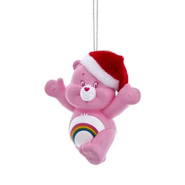 Care Bears Christmas Ornament Pink Cheer Bear with Santa Hat Holiday Tree Decoration