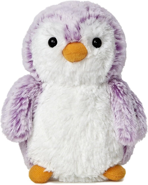 Aurora® Playful Pompom Penguin™ Brights Stuffed Animal - Vibrant Companions - Endless Fun - Violet 6 Inches