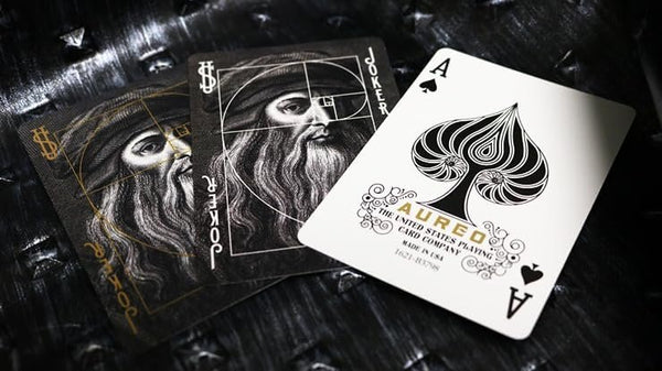 Bicycle Playing Cards 6 Deck Aureo Black Collector's Bundle with Gold Foil Tuck Box.