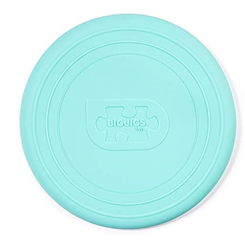 Bigjigs Toys Frisbee Flying Disc (Eggshell Green) - Silicone Frisbee for Kids, Quality Flying Saucers, Beach Toys & Garden Toys, Holiday Toys for Toddlers