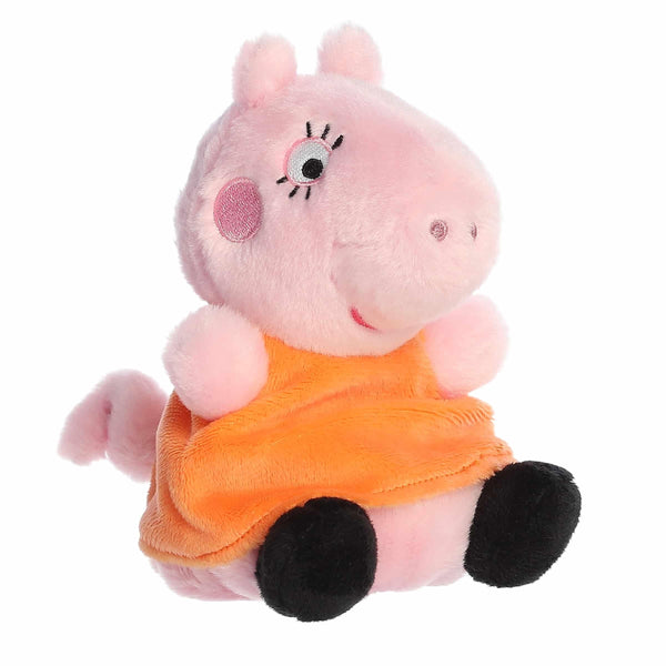 Aurora® Playful Peppa Pig™ Mummy Pig Palm Pals™ Stuffed Animal - Officially Licensed Toys for All Fans - Perfect for Birthdays, Adults and Kids All Ages - Pink 5 Inches