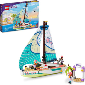 LEGO Friends Stephanie's Sailing Adventure Toy Boat Set 41716, Sailboat Building Toy with Island, Drone, and 3 Mini Figures, Creative Sailing Gift for Kids, Girls, Boys Age 7+ Years Old