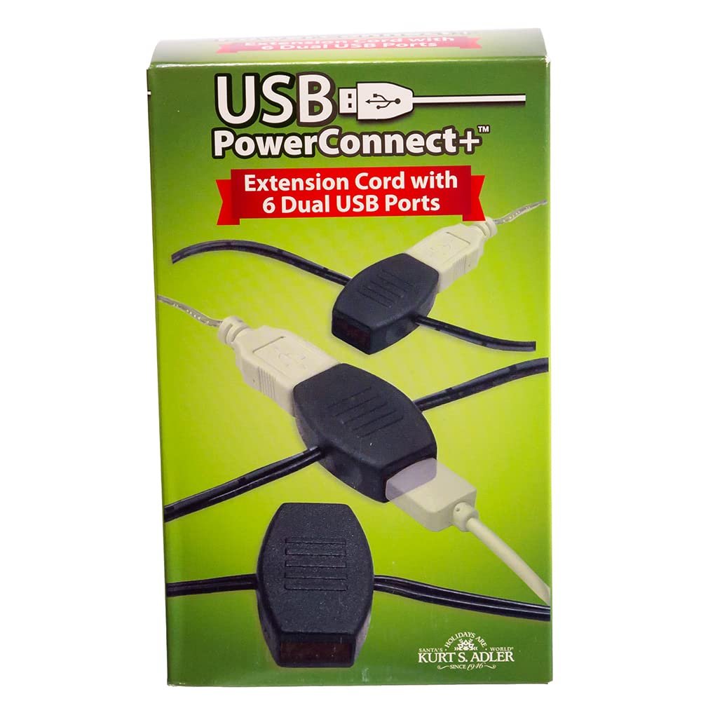 USB Extension Cord with 12 Power Outlets