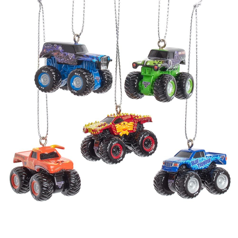Kurt Adler Monster Jam® Miniature Ornament Set, 5-Piece Set