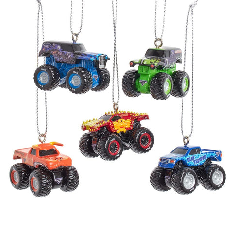 Kurt Adler Monster Jam® Miniature Ornament Set, 5-Piece Set