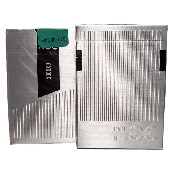 NOC Limited NOC3000X3 (Species X) Playing Cards – Silver/Teal, Premium USPCC Deck, Individually Numbered Collector Edition, GAFF Cards & Marked for Magic & Cardistry
