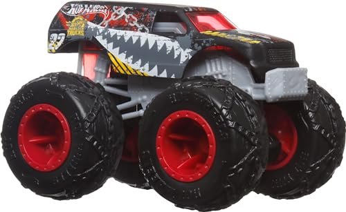 Hot Wheels Monster Trucks Fang Frenzy 4-Pack - Set of 4 Toy Vehicles, Giant Wheels, Favorite Characters, Ages 3+