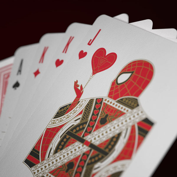 theory11 Avengers Red Edition Premium Playing Cards - Marvel Studios' The Infinity Saga Deck, Poker Size Standard Index